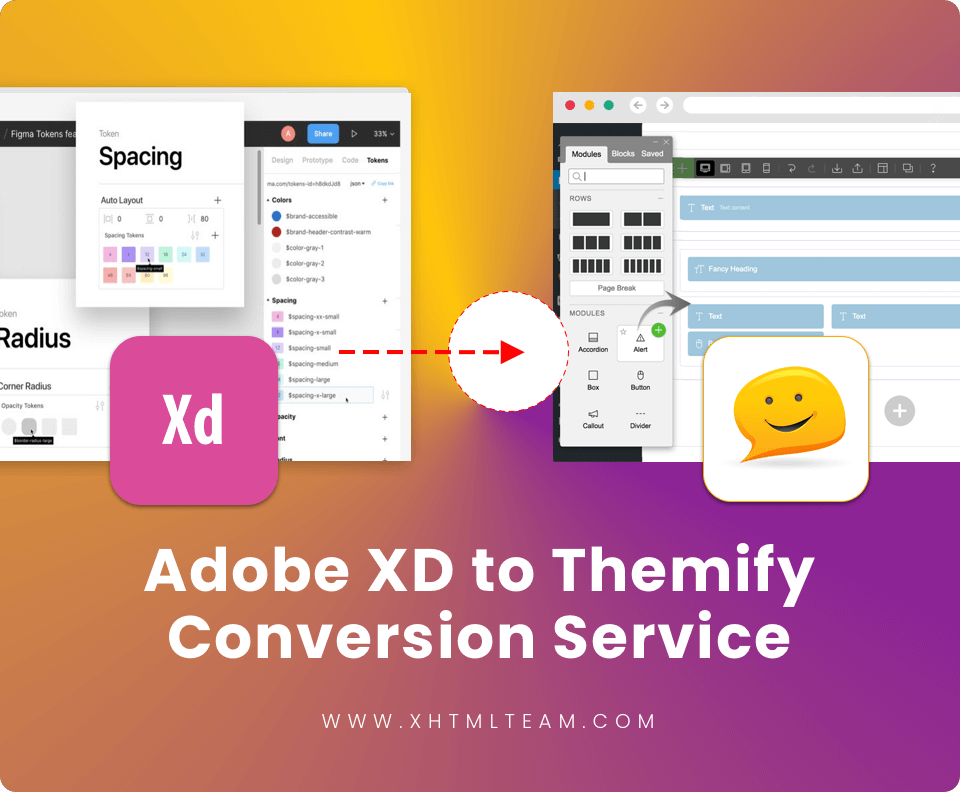 Adobe XD to Themify Builders Adobe XD to Themify Builders