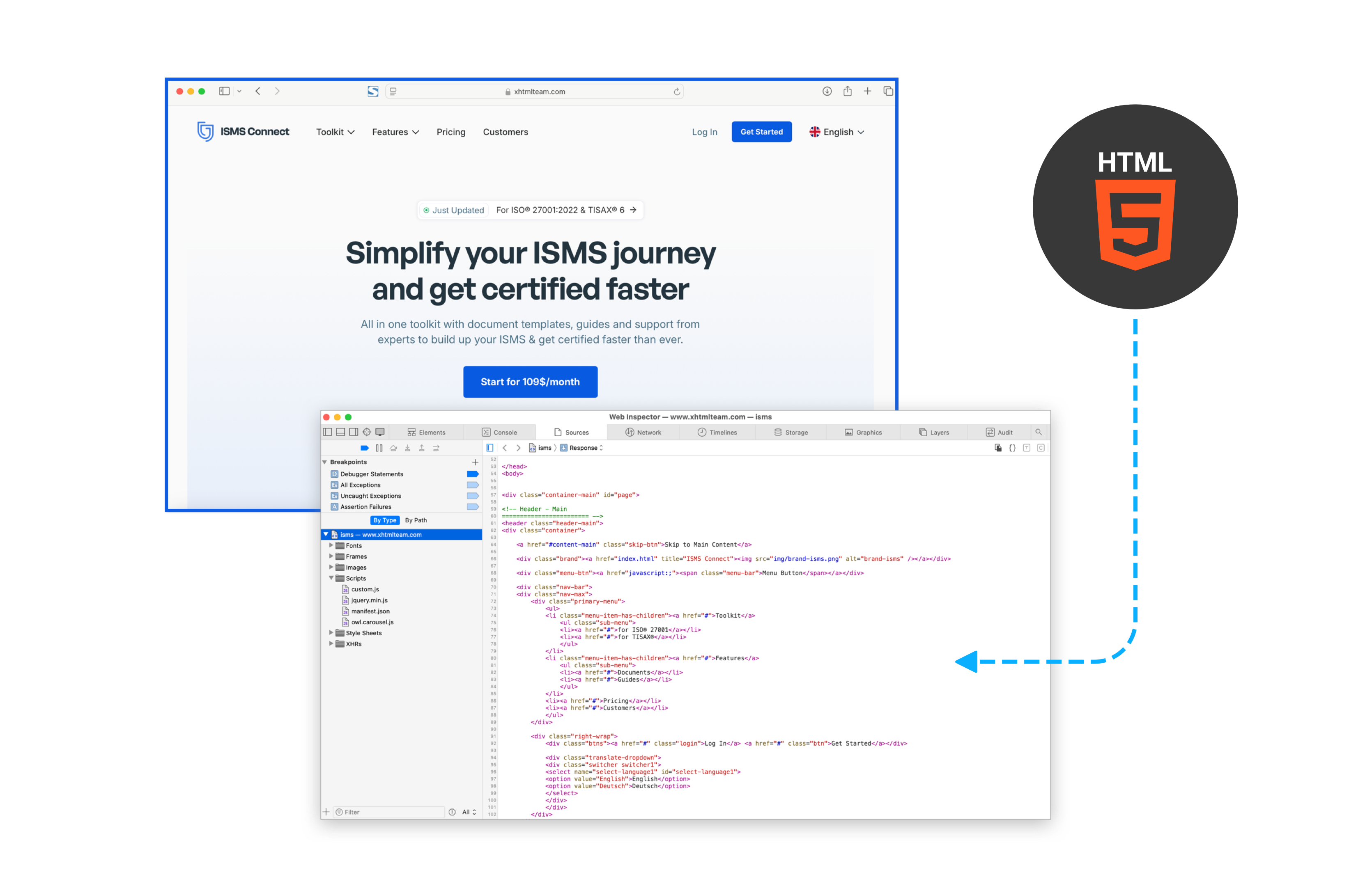 Manual Framer to HTML clean code by XHTMLTEAM