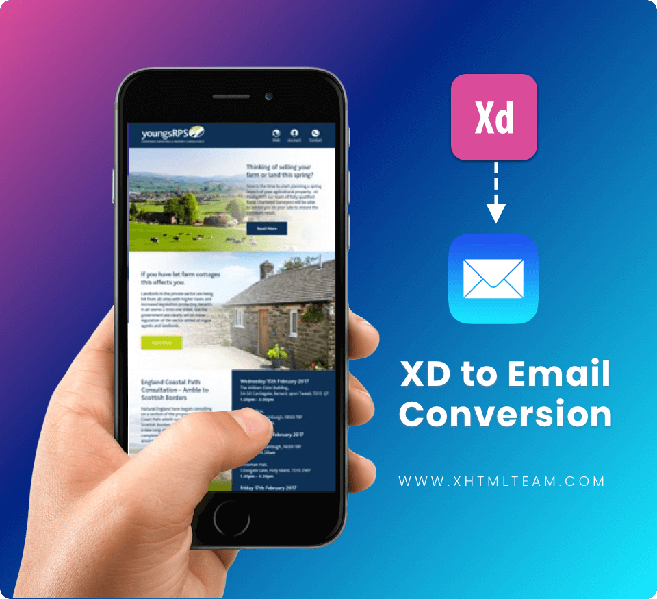 Adobe XD to Email xd email
