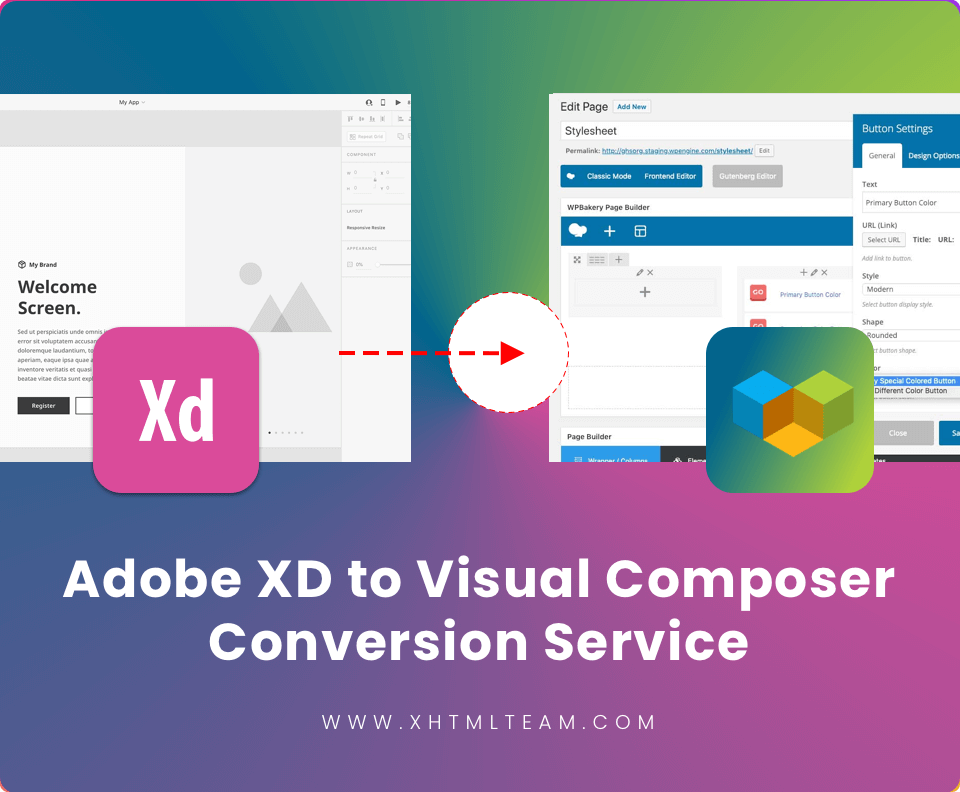 Adobe XD to Visual Composer xd to visual composer