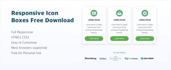 Responsive Icon Boxes