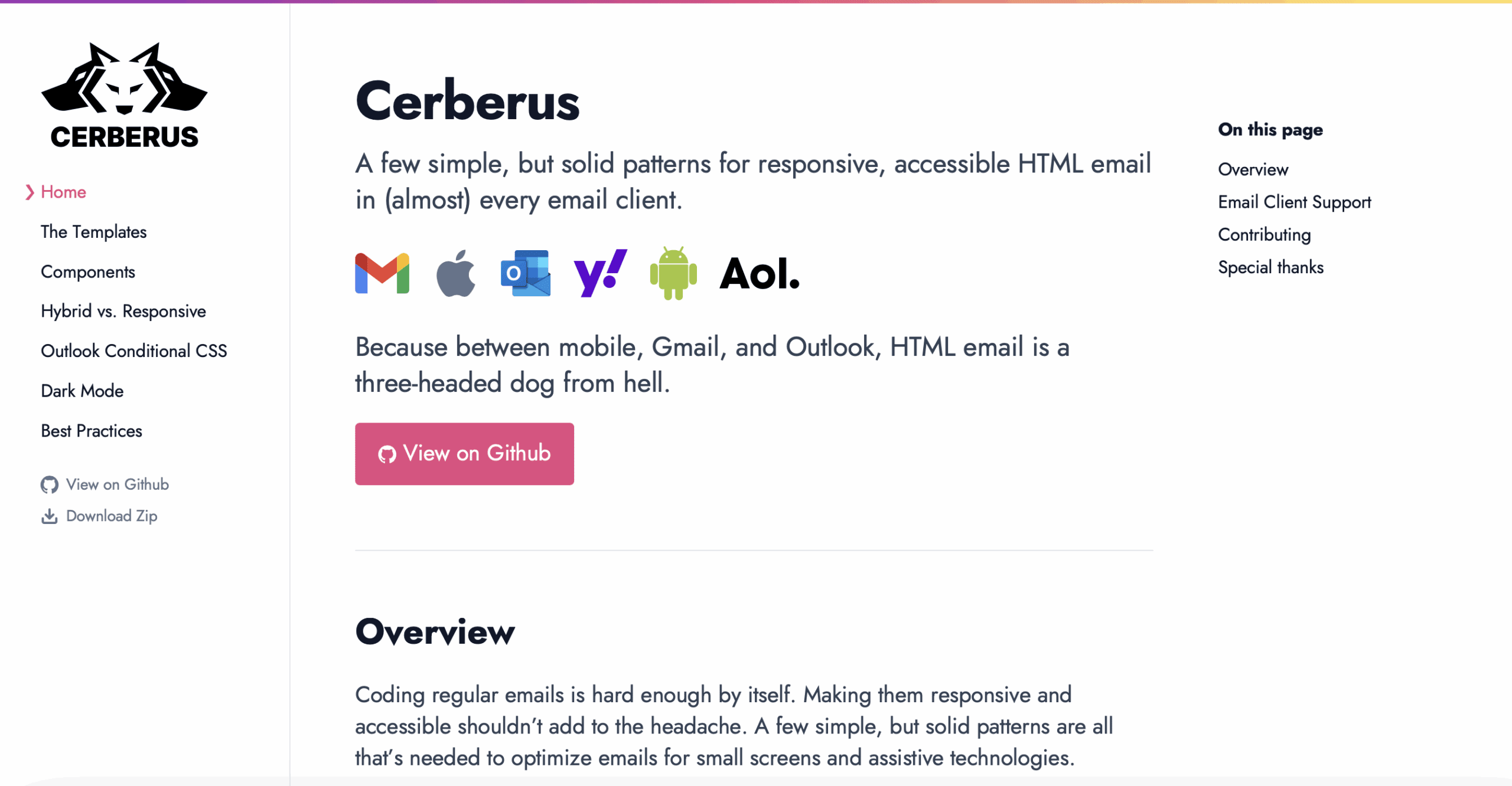 Cerberus Email Framework