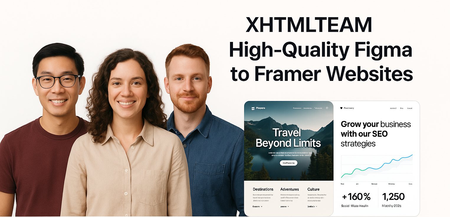 XHTMLTEAM professional Figma to Framer conversion services